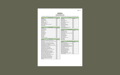 2026 Retail Pricing Catalog