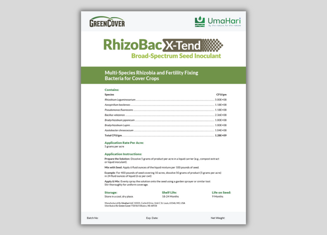 RhizoBac X-Tend Broad-Spectrum Seed Inoculant (OMRI)